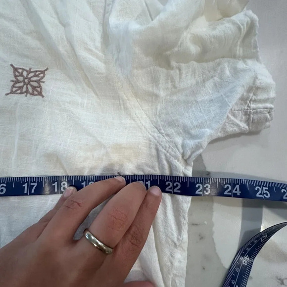 ETA E.T.A. Mens Resort Button Down Size Large Beige with Embroider 100% Cotton - Picture 11 of 12